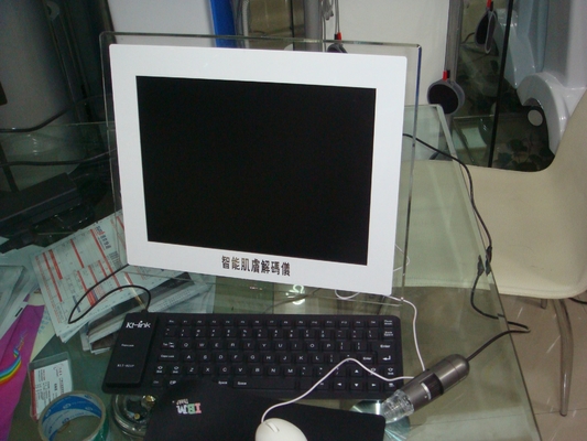 Máquina inteligente del análisis de la piel con la exhibición del LCD